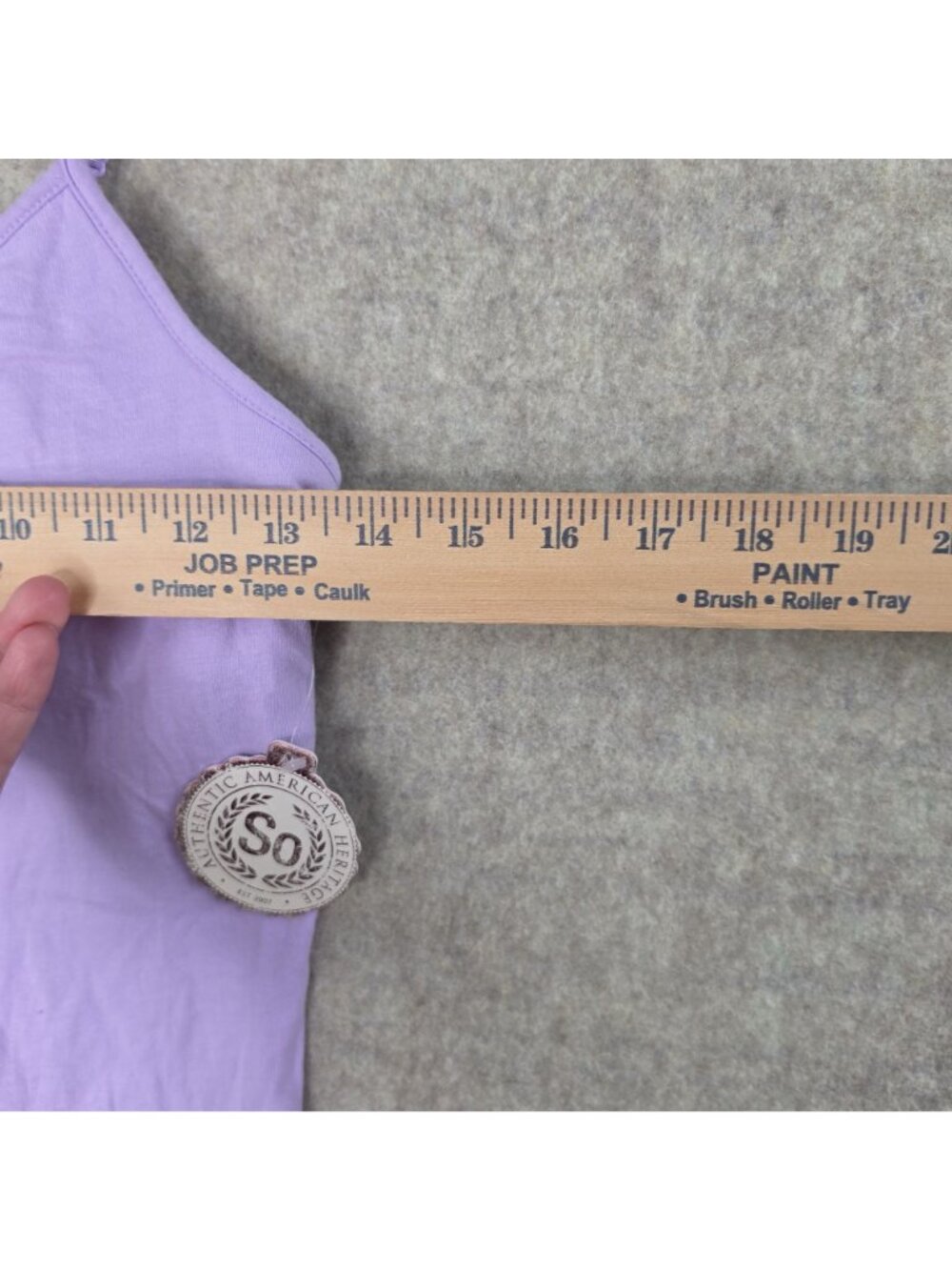 SO Womens Tunic Cami Lavender Purple Size L Cotton Blend Fitted Spaghetti Straps - Picture 7 of 7